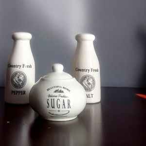 Salt and Pepper shaker with sugar bowl